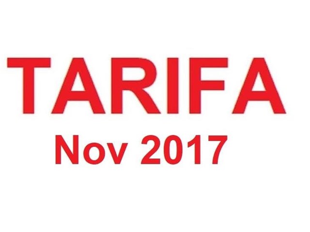 TARIFA 10 NOVIEMBRE 2017