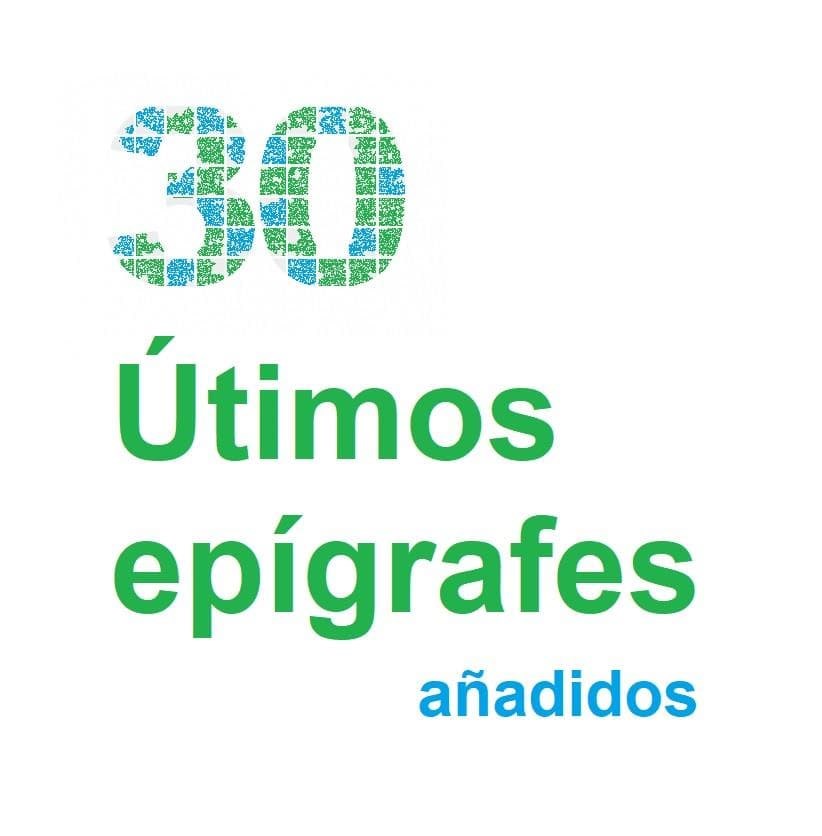 Últimos 30 epígrafes añadidos